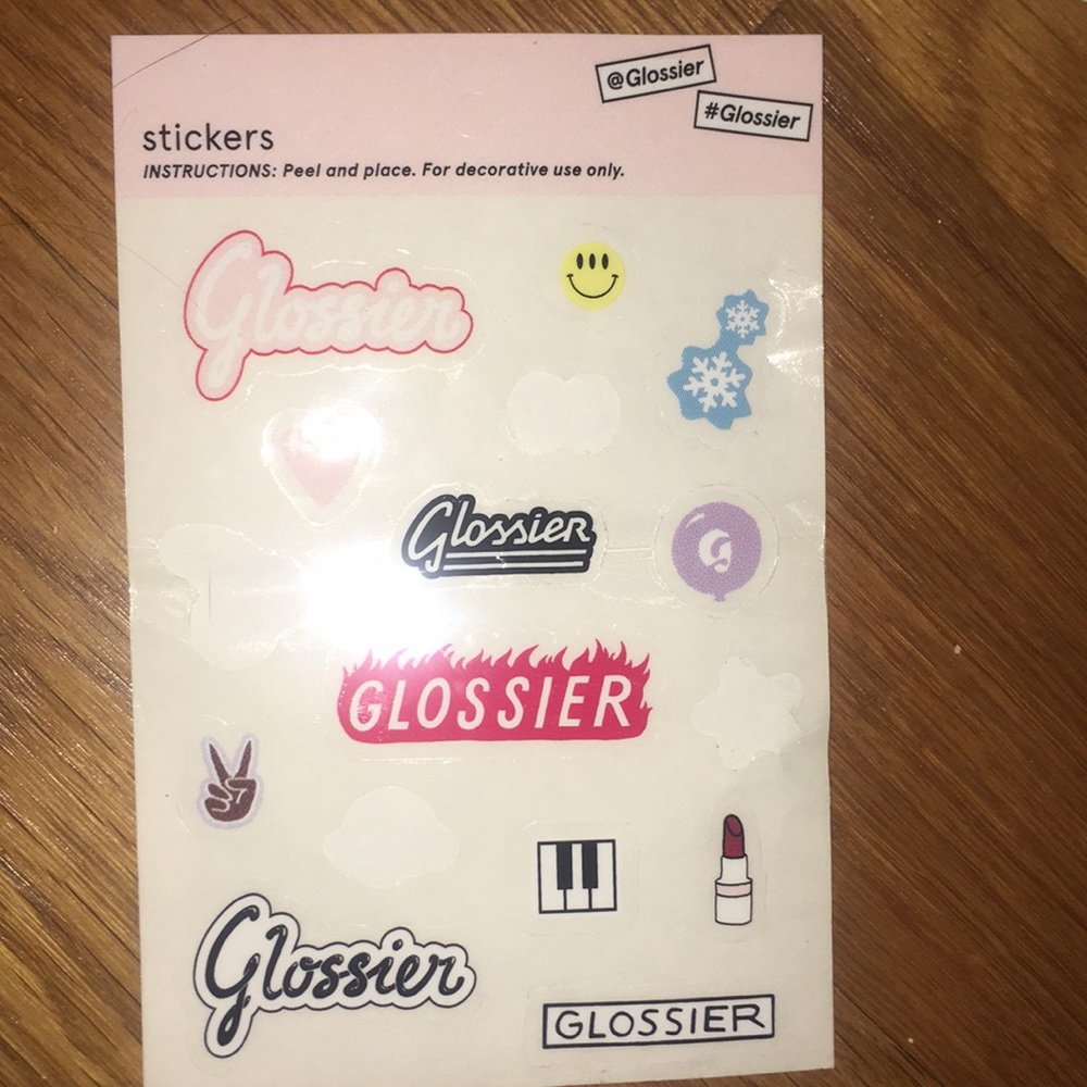 glossier stickers- rare and discontinued!